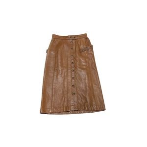 ESCADA by Margaretha Ley Tan Leather Skirt!!!